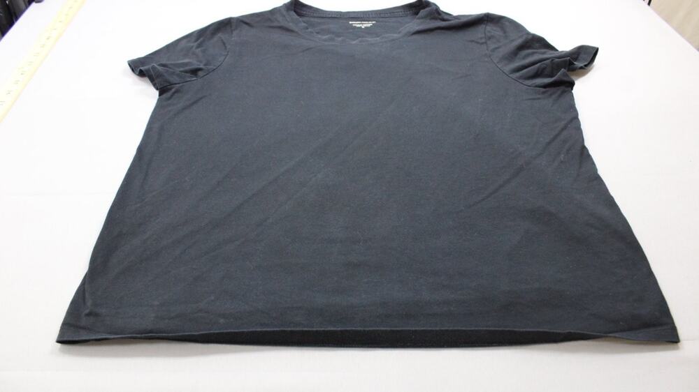 Banana Republic Women's XL Black Supima Cotton Crewneck Short Sleeve T-Shirt Tee